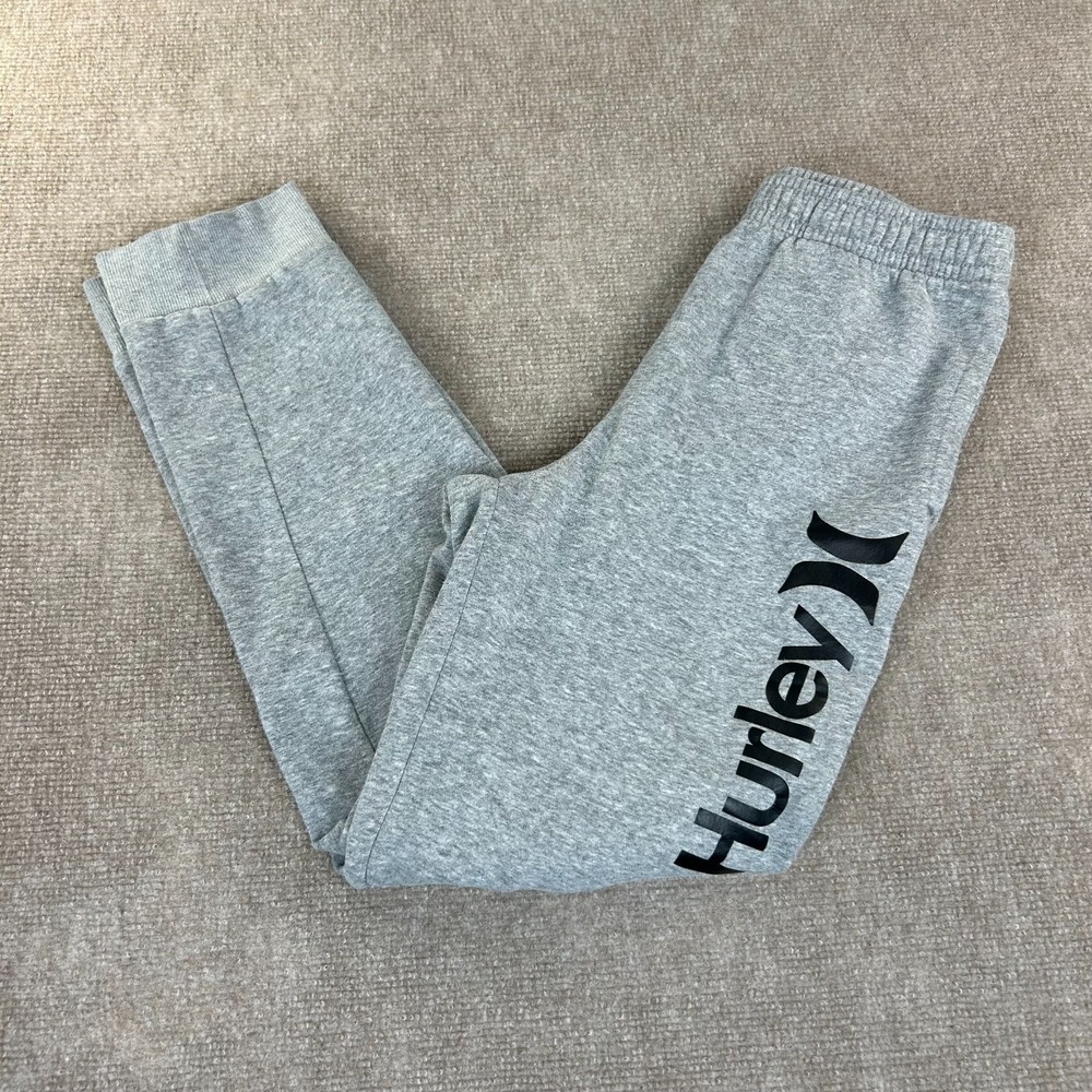 Hurley Sweatpants Womens XL 18/20 Heather Gray Cotton Fleece Lined High Rise